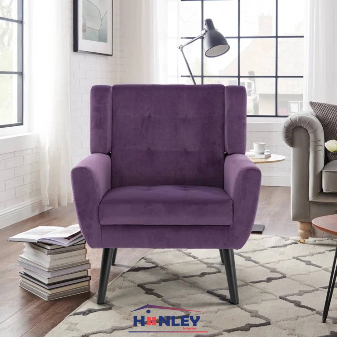 Luxurious Purple Sofa Armchair